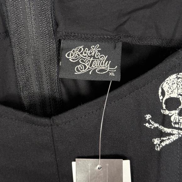 Rock Steady Skull Crossbones Pin-Up Dress Goth Emo NWT Size XL - Picture 3 of 4